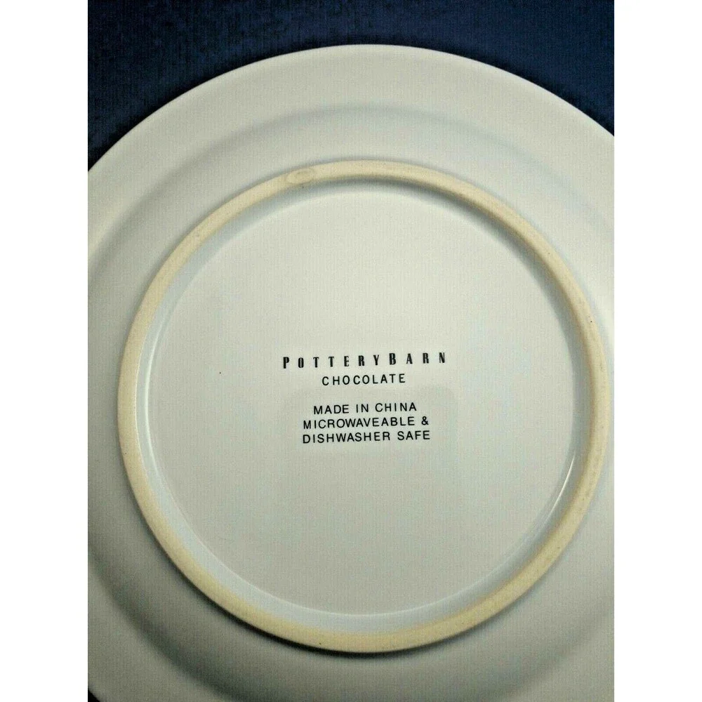 Pottery Barn Dessert Plate Chocolat Delespaul Havez Blue  New Other